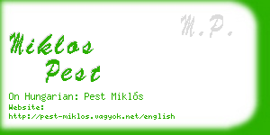 miklos pest business card